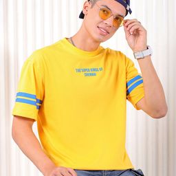 The Indian Garage Co Typography Printed Cotton Boxy T-shirt-image-63