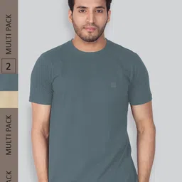 LUX NITRO Pack Of 2 Round Neck Anti Odour Lounge T-Shirts-image-54