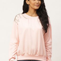 BAESD Round Neck Embellished Fleece Pullover Sweatshirt-picture-16