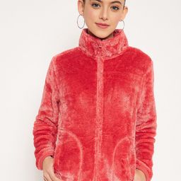 Madame Mock Collar Cotton Front Open Sweatshirt-4