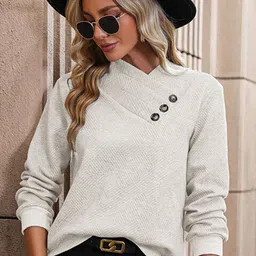 StyleCast Self Design Jacquard Pullover Sweatshirt-91