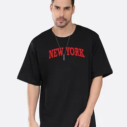 Mad Over Print Typography Printed Cotton Oversized T-shirt-image-28