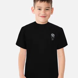 Gini and Jony Boys Black Solid T-shirt-image-85