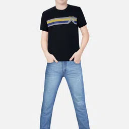 Gini and Jony Boys Black Solid T-shirt-image-62