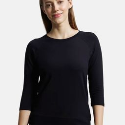 Jockey Regular Fit Solid Round Neck Three Quarter Sleeve T-Shirt-image-54