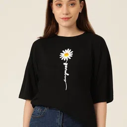 KOTTY Basics Graphic Printed Drop-Shoulder Sleeves Oversized T-shirt-picture-3