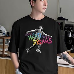 KAIDO Men Printed Drop-Shoulder Sleeves T-shirt-image-46