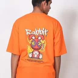 Bloopers Store Rabbit Printed Pure Cotton Longline Oversized T-shirt-image-27