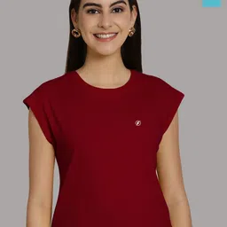 Friskers Women Maroon 2 Extended Sleeves T-shirt-image-60