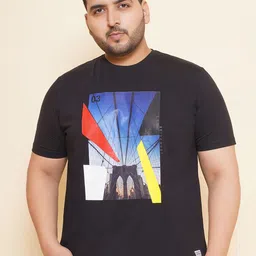 John Pride Men Plus Size Graphic Printed Round Neck T-shirt-image-78