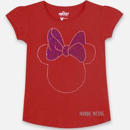 Kids Ville Girls Red Minnie Mouse Printed 100% cotton  T-shirt-image-71