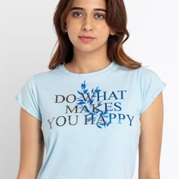 Status Quo Typography Printed Cotton Crop T-shirt-image-73