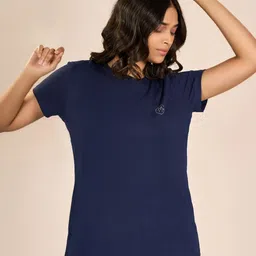 MAYSIXTY Women Mandarin Collar Extended Sleeves T-shirt-image-84