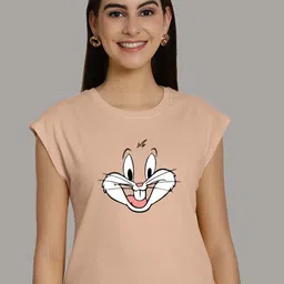 Friskers Graphic Printed Extended Sleeves Pure Cotton Crop T-shirt-image-85