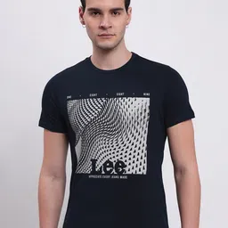 Lee Graphic Printed Slim Fit Pure Cotton T-shirt-image-15