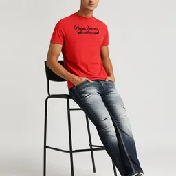 Pepe Jeans Flyer Typography Printed Slim Fit T-shirt-picture-23