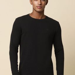 Allen Solly Men Solid Pure Cotton Slim Fit Tshirts-image-24