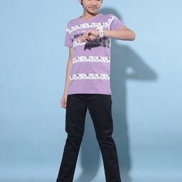 Crimsoune Club Boys Floral Printed Slim Fit T-shirt-image-73