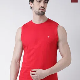 Friskers Pack Of 2 Sleeveless Pure Cotton Slim Fit T-shirts-image-88