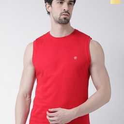 Friskers Pack Of 2 Round Neck Sleeveless Pure Cotton Slim Fit T-shirt-image-86
