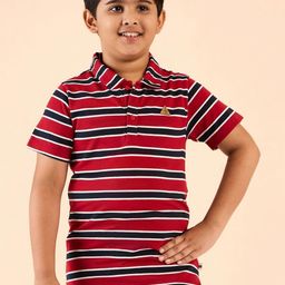 Stylo Bug Boys Striped Henley Neck Pockets Slim Fit T-shirt-image-75
