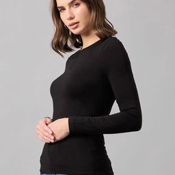 98 Degree North Women Pure Cotton Pockets Slim Fit T-shirt-image-87