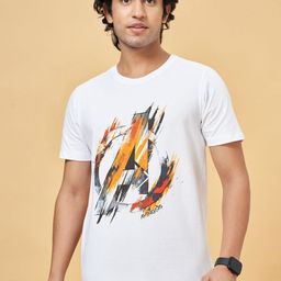 SF JEANS by Pantaloons Men Printed Round Neck Cotton Slim Fit Tshirt-image-128