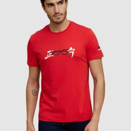 Celio Men Red Money Heist Printed Slim Fit T-shirt-image-13