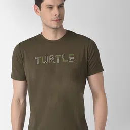 Turtle Typography Printed Slim Fit Cotton T-shirt-image-35