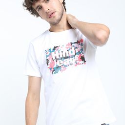 HIGHLANDER Men White Typography Printed Slim Fit T-shirt-image-98