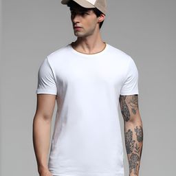 Jack & Jones Men Solid Round Neck Cotton Slim Fit Tshirt-image-26