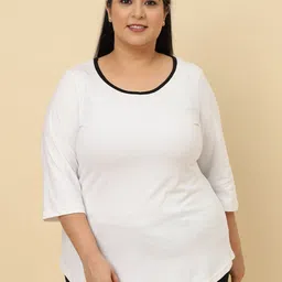 UnaOne Round Neck Slim Fit Pure Cotton T-shirt-41