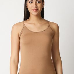 20Dresses Women Brown Raw Edge Slim Fit T-shirt-image-76