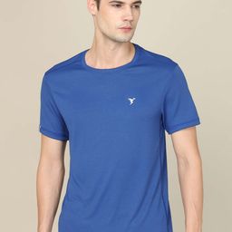 Technosport Round Neck Short Sleeves Slim Fit Rapid-Dry Sports T-shirt-image-4