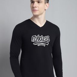 FBAR Typography Printed Cotton Slim Fit T-shirt-image-27