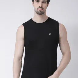 Friskers Round Neck Sleeveless Cotton Slim Fit T-shirt-image-84