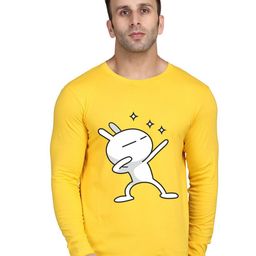 SLOWLORIS Graphic Printed Bio-Wash Pure Cotton Slim Fit T-shirt-image-40