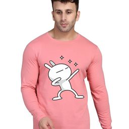 SLOWLORIS Graphic Printed Bio-Wash Pure Cotton Slim Fit T-shirt-image-48