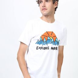 HIGHLANDER Men White Typography Printed Applique Slim Fit T-shirt-image-77
