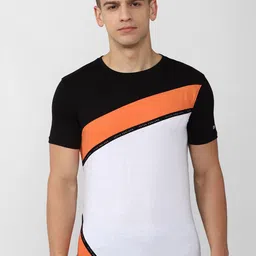 Peter England Casuals Colourblocked Slim Fit T-shirt-image-65