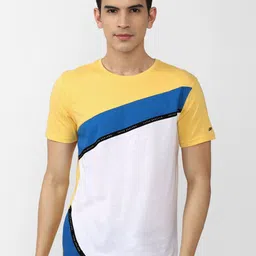 Peter England Casuals Colourblocked Slim Fit T-shirt-image-27