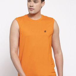 Friskers Round Neck Sleeveless Slim Fit Cotton T-shirt-image-99