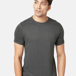 People Men Slim Fit Cotton T-shirt-image-14