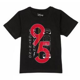 Disney by Wear Your Mind Boys Black & Red Cars Printed Pure Cotton T-shirt-image-75