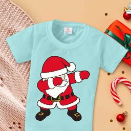 Babywish Kids Santa Claus Printed Cotton T-shirt-image-75