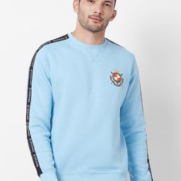 GIORDANO Round Neck Applique Sweatshirt-image-93