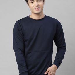 Rigo Men Navy Blue Solid Sweatshirt-image-45