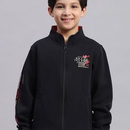 Monte Carlo Boys Typography Printed Mock Collar Sweatshirt-picture-13