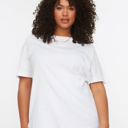 Trendyol Women White Cotton T-shirt-image-116