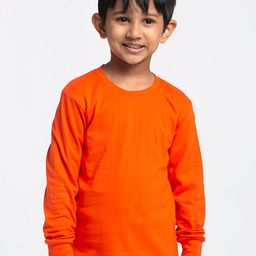 Friskers Boys Orange Pure Cotton T-shirt-image-60